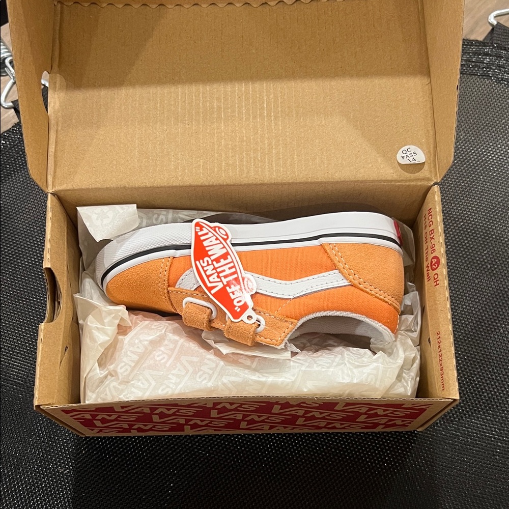 Vans Classic Orange and White Shoes